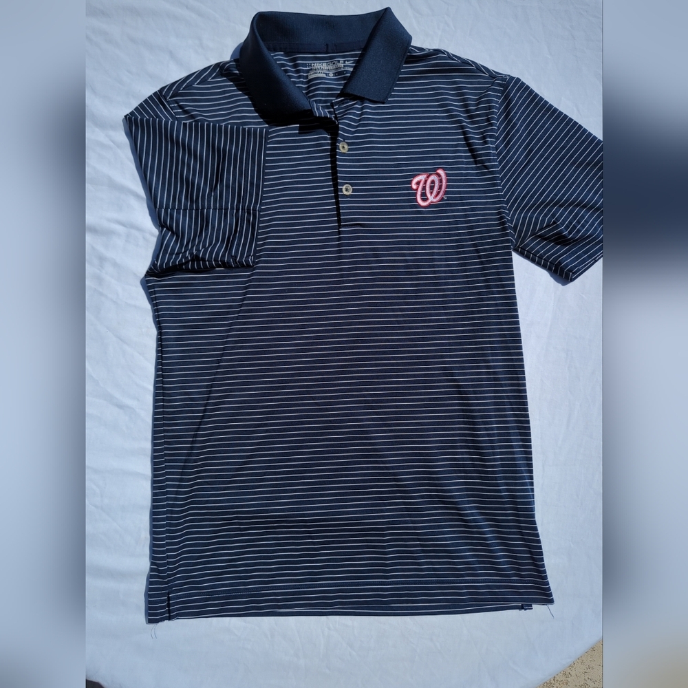 Nike Golf Washington Nationals Embroidered Polo Shirt Size Small